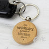 Personalised 'The World's Greatest' Wooden Keyring