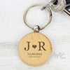 Personalised Monogram Wooden Keyring