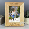 Personalised 5x7 Our Adventures Wooden Photo Frame