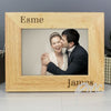 Personalised 7x5 Couples Wooden Photo Frame