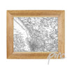 Personalised Postcode Map 10x8 Wooden Frame - Old Series