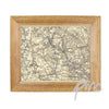 Personalised Postcode Map 10x8 Wooden Frame - Revised New