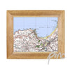 Personalised Postcode Map 10x8 Wooden Frame - Popular Edition