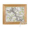 Personalised Postcode Map 10x8 Wooden Frame - New Popular Edition