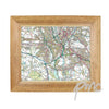 Personalised Postcode Map 10x8 Wooden Frame - Present Day