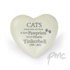 Personalised Cat Pawprints Heart Memorial