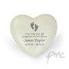 Personalised Footprints Heart Memorial