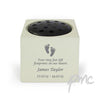 Personalised Footprints Memorial Vase