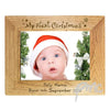 Personalised 7x5 My First Christmas Wooden Photo Frame