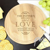 Personalised Full of Love Large Round Chopping Board