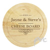 Personalised Decorative Swirl Large Cheese Board with Cheese Knives