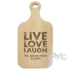 Personalised Live Love Laugh Large Paddle Chopping Board