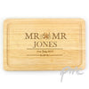 Personalised Mr & Mr Large Chopping Board