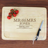 Personalised Mr & Mrs Meat Carving Board