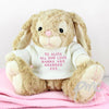 Personalised Message Bunny - Pink Embroidery