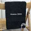 Personalised Black Hand Towel