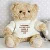 Personalised Cream Teddy Message Bear
