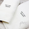 Personalised Mr & Mrs White Hand and Bath Towel Set