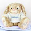 Personalised Name Only Bunny - Blue Embroidery