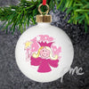 Personalised Pink Angel Bauble