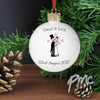 Personalised Cartoon Couple Keepsake Bauble