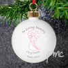 Personalised In Loving Memory Pink Angel Bauble