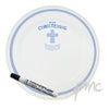 Personalised Cross Blue Christening Message Plate