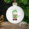 Personalised Cheeky Elf Bauble