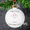 Personalised Female Same-Sex Wedding Partnership Bauble