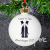 Personalised Male Same-Sex Wedding Bauble