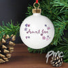 Personalised Flowers and Butterflies Bauble