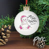 Personalised Cute Teddy My 1st Xmas Bauble