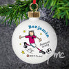 Personalised Bang on the Door Football Crazy Bauble
