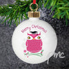 Personalised Christmas Owl Tree Decoration