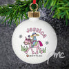 Personalised Bang on the Door Pony Girl Bauble