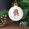 Personalised Bang On The Door Animal Alphabet Girls Bauble