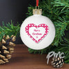 Personalised Christmas Heart Bauble