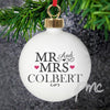 Personalised Mr & Mrs Bauble