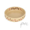 Personalised Dotty Heart Small Brown Pet Bowl