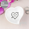 Personalised Wood Carving Ceramic Ring Dish