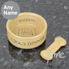 Personalised A Dogs Dinner Medium Brown Dog Bowl