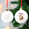 Personalised Boofle Christmas Reindeer Bauble