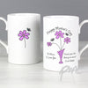 Personalised Flowers in Vase Message Slim Mug