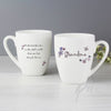 Personalised Flowers and Butterflies Name Latte Mug
