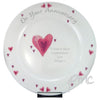 Personalised Hearts Anniversary Plate