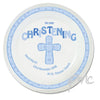 Personalised Blue Christening Plate