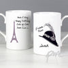 Personalised Jadore Paris Hat Slim Mug