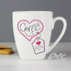 Personalised Heart Stitch Granny Latte Mug