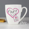 Personalised Heart Stitch Nanny Latte Mug