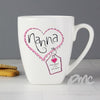 Personalised Heart Stitch Nanna Latte Mug